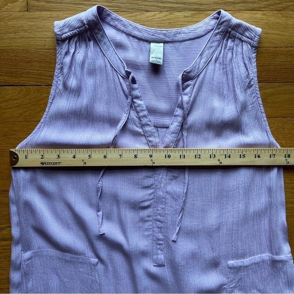 Prana Natasha Crinkled Tunic Bleached Lavender - Picture 7 of 11